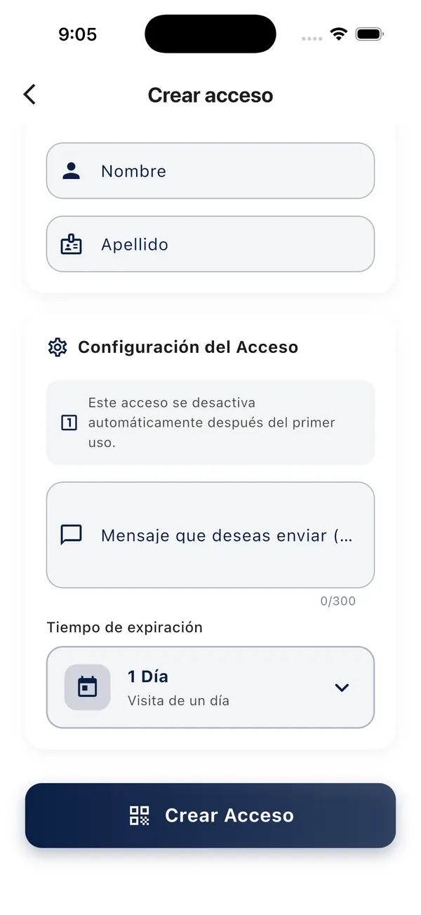 App Doorly: acceso de un solo uso