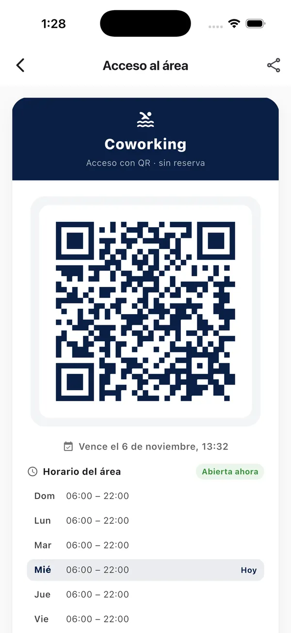 App Doorly: acceso con QR a un área común