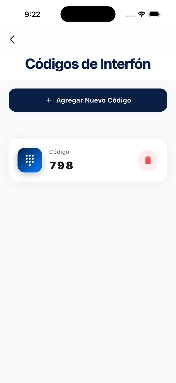 App Doorly: códigos de interfón