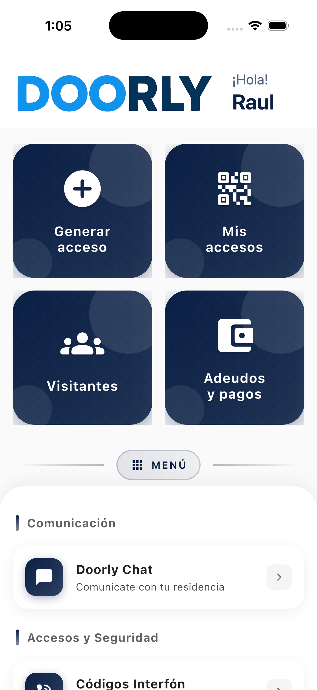 Paso 1: Pantalla principal